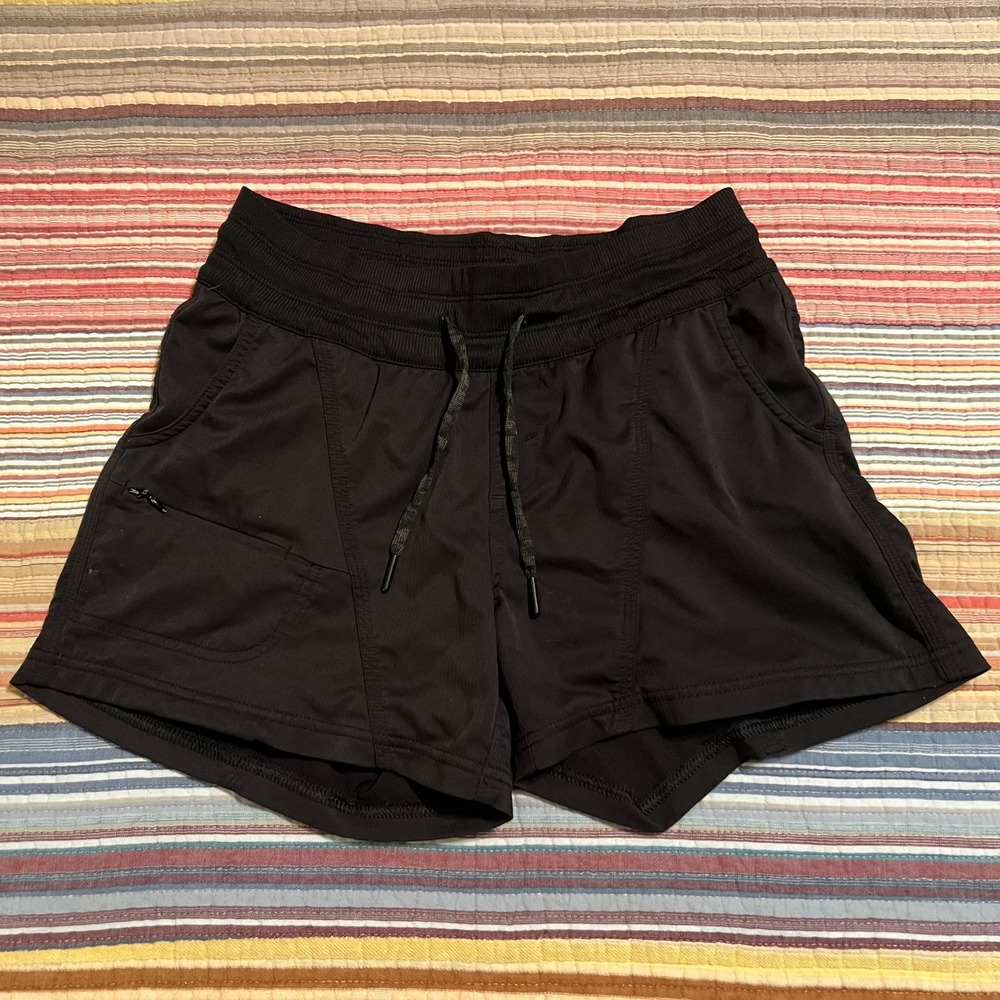 The North Face Women Black Athletic Shorts Drawstring Elastic Waist S P